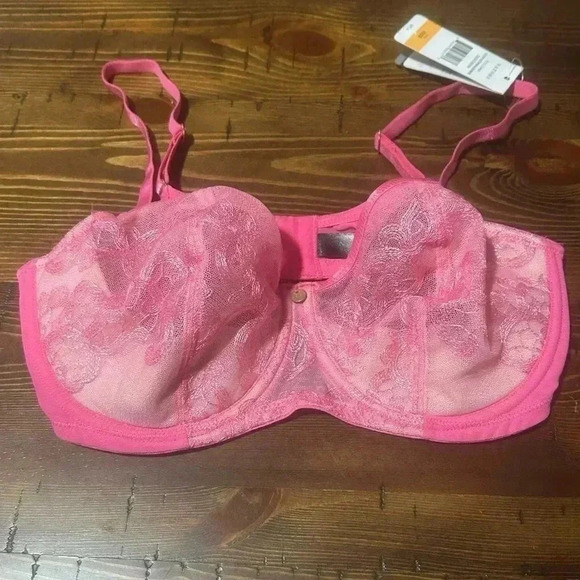 Natori Women's Hot Pink True Decadence Full Figure Underwire Bra Size 32DD NWT - Picture 2 of 4